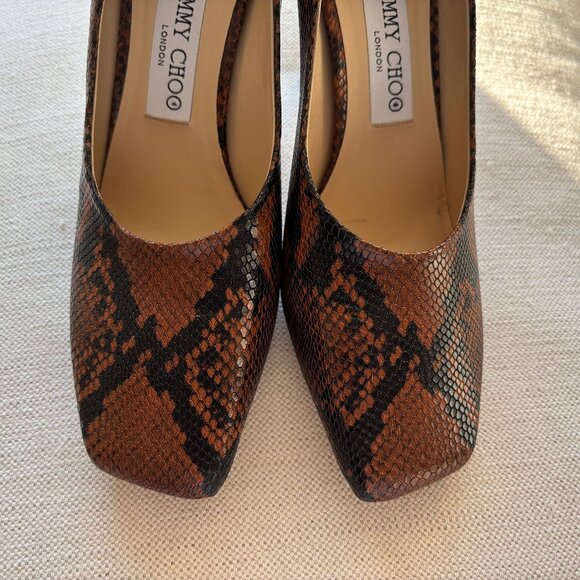 *NEW* Jimmy Choo Marcela 85 Snake Print Pumps - US 6 - Picture 10 of 15